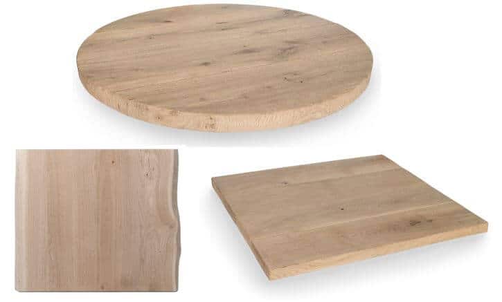Verschillende tafelbladen bistro tafel jong eiken Verschillende tafelbladen bistro tafel jong eiken