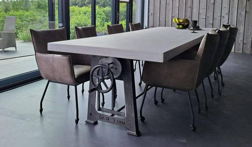 Betonlook tafel betonnen tafelblad